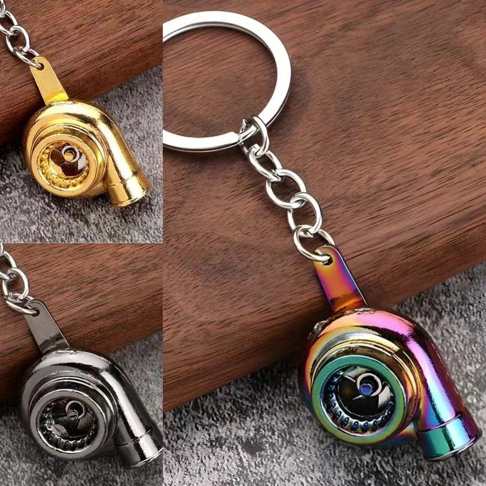 Gunmetal Spinning Turbo Keychain- Blind bag